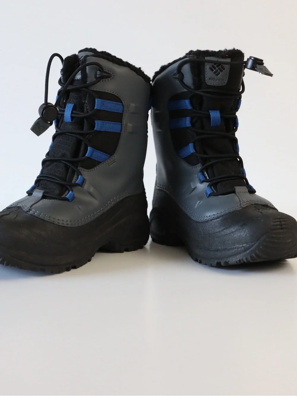 Kids Black and Blue Snow Boots